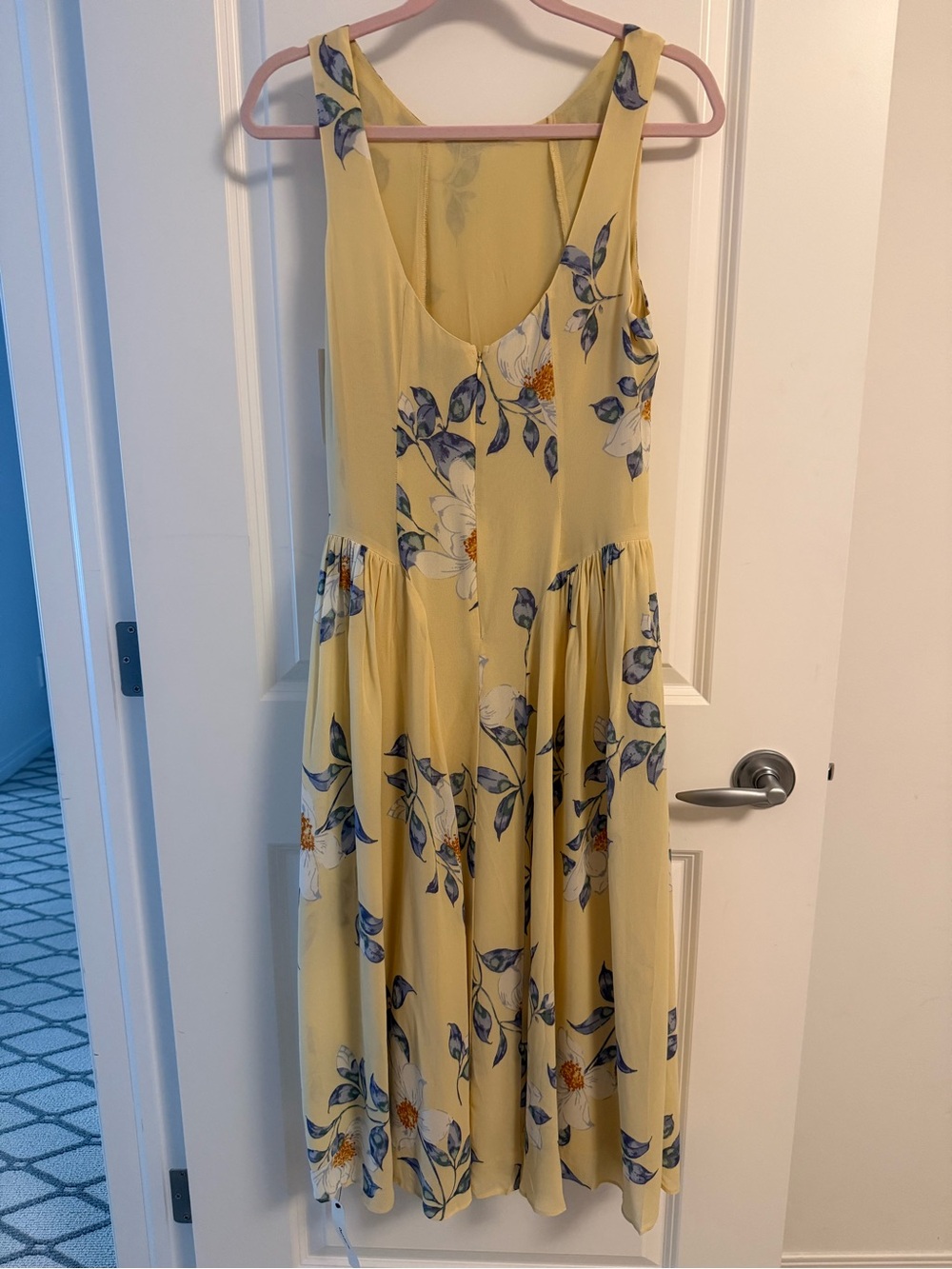Reformation Anelis Floral Midi Dress Butter Yellow NWT Size 4 - Picture 4 of 9